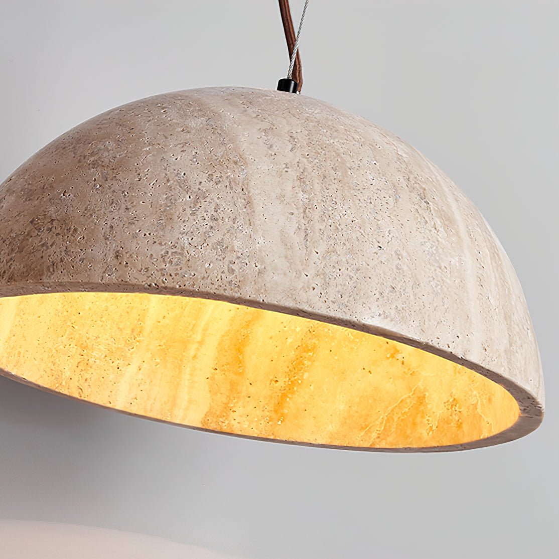 Avdoraris Dome-Shaped Travertine Pendant Light - Letslighting