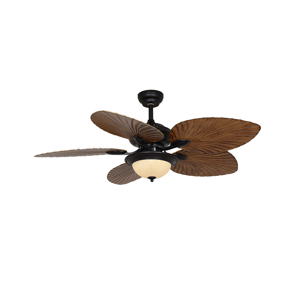 Yearn Natural Classic Walnut Acrylic Ceiling Fan Light - Lamp Copper