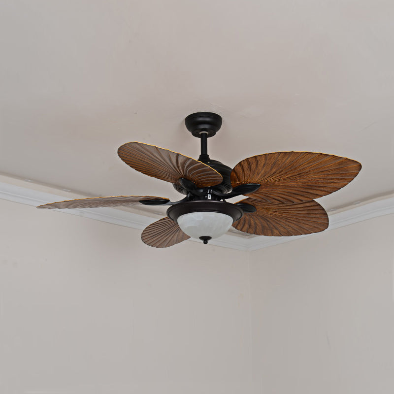 Yearn Natural Classic Walnut Acrylic Ceiling Fan Light - Lamp Copper