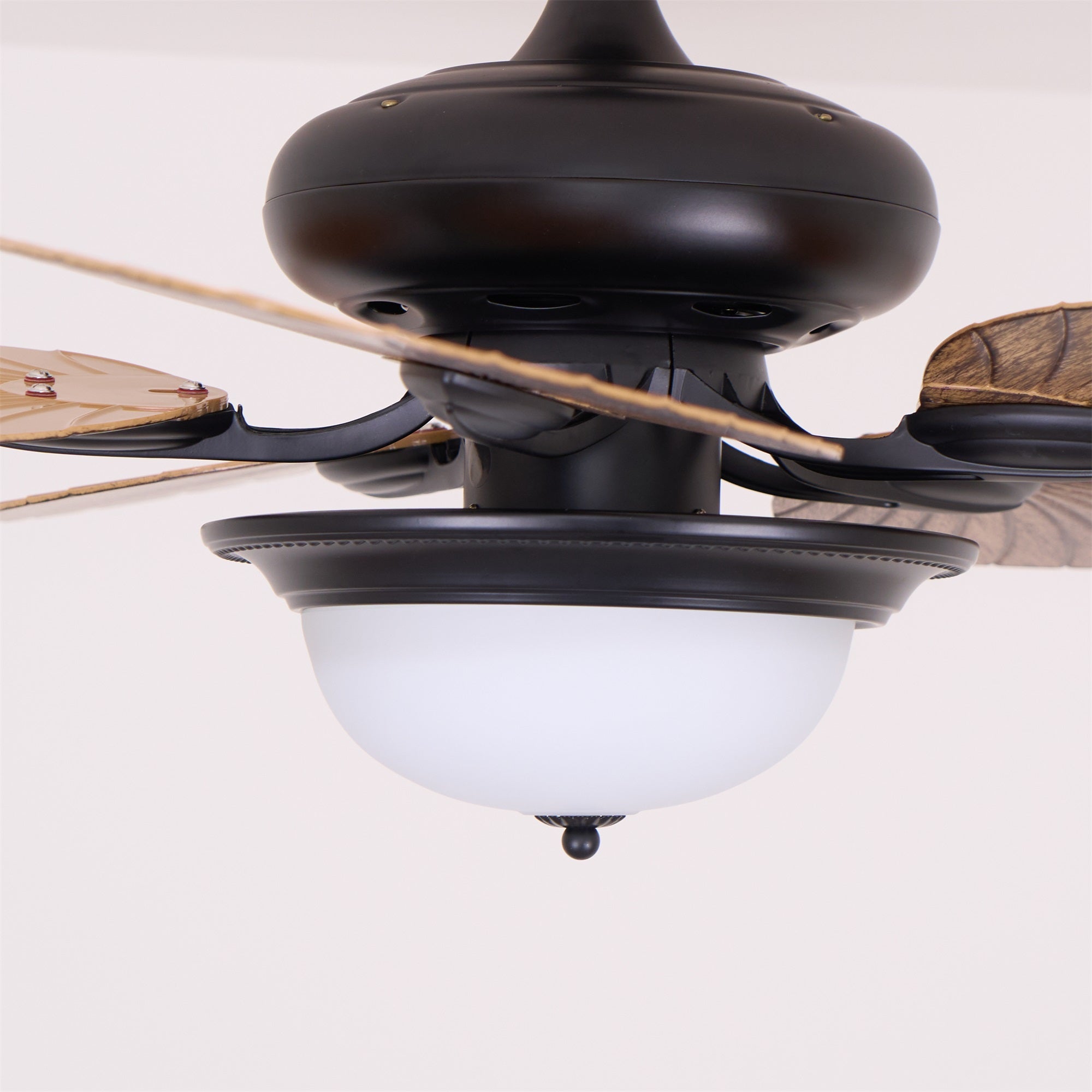 Yearn Natural Classic Walnut Acrylic Ceiling Fan Light - Lamp Copper