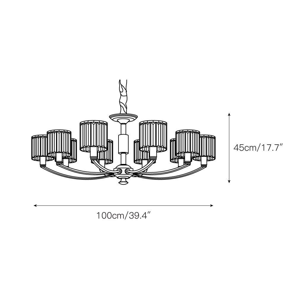 Amber Individual Creativity Column Brass Crystal Chandelier - Lamp Copper