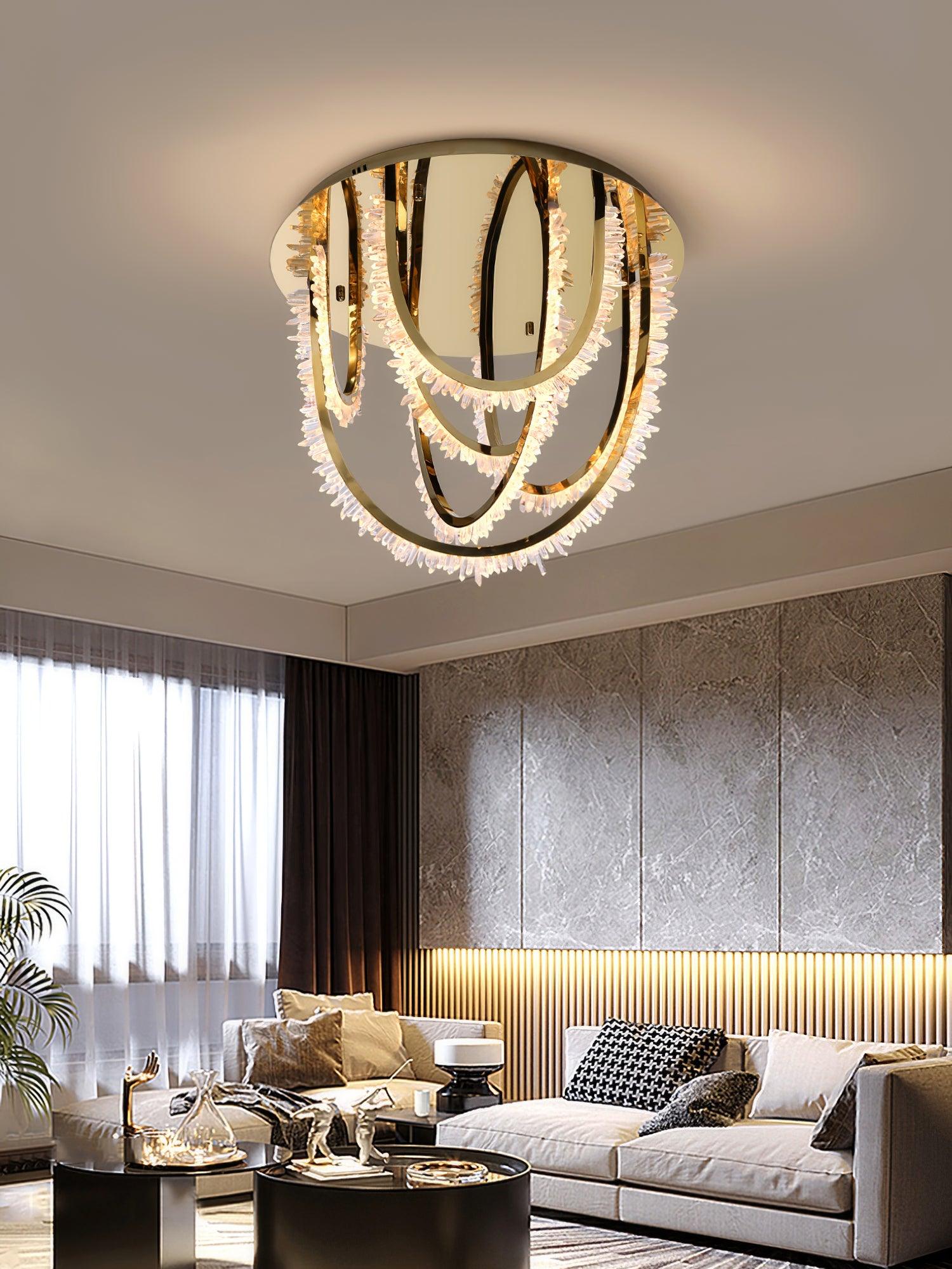Crystal Individual Creativity Corde Metal Crystal Ceiling Light - Blowlighting