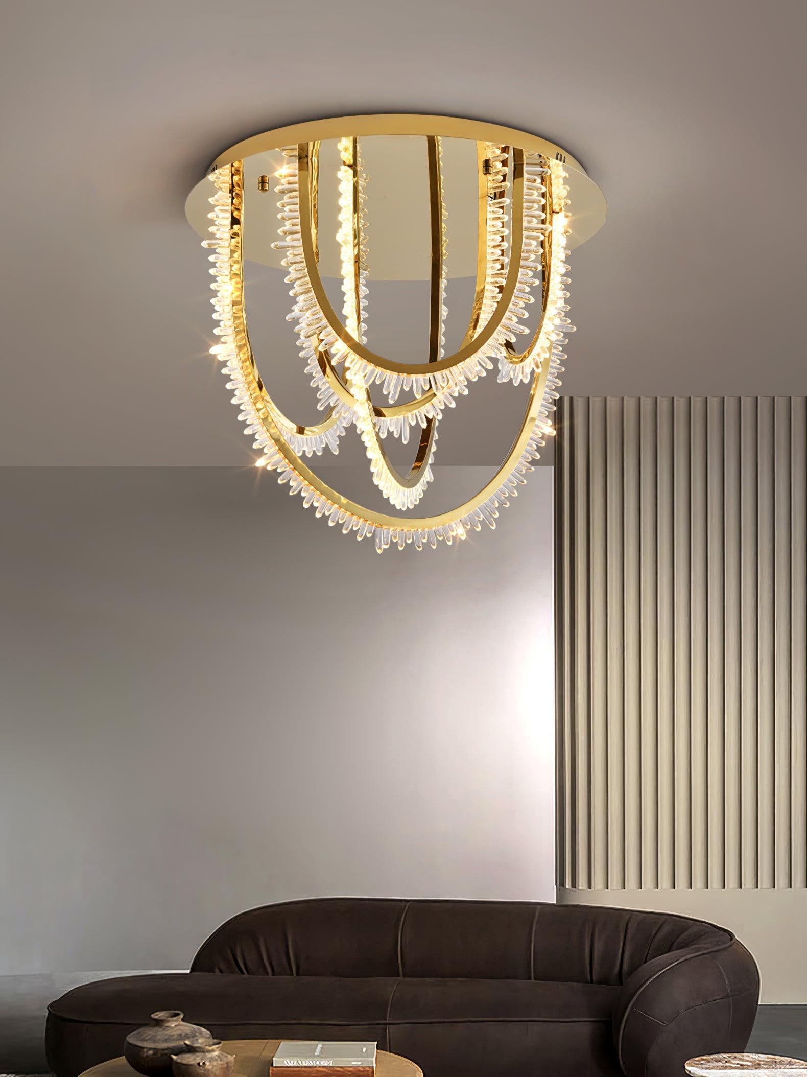 Crystal Individual Creativity Corde Metal Crystal Ceiling Light - Blowlighting