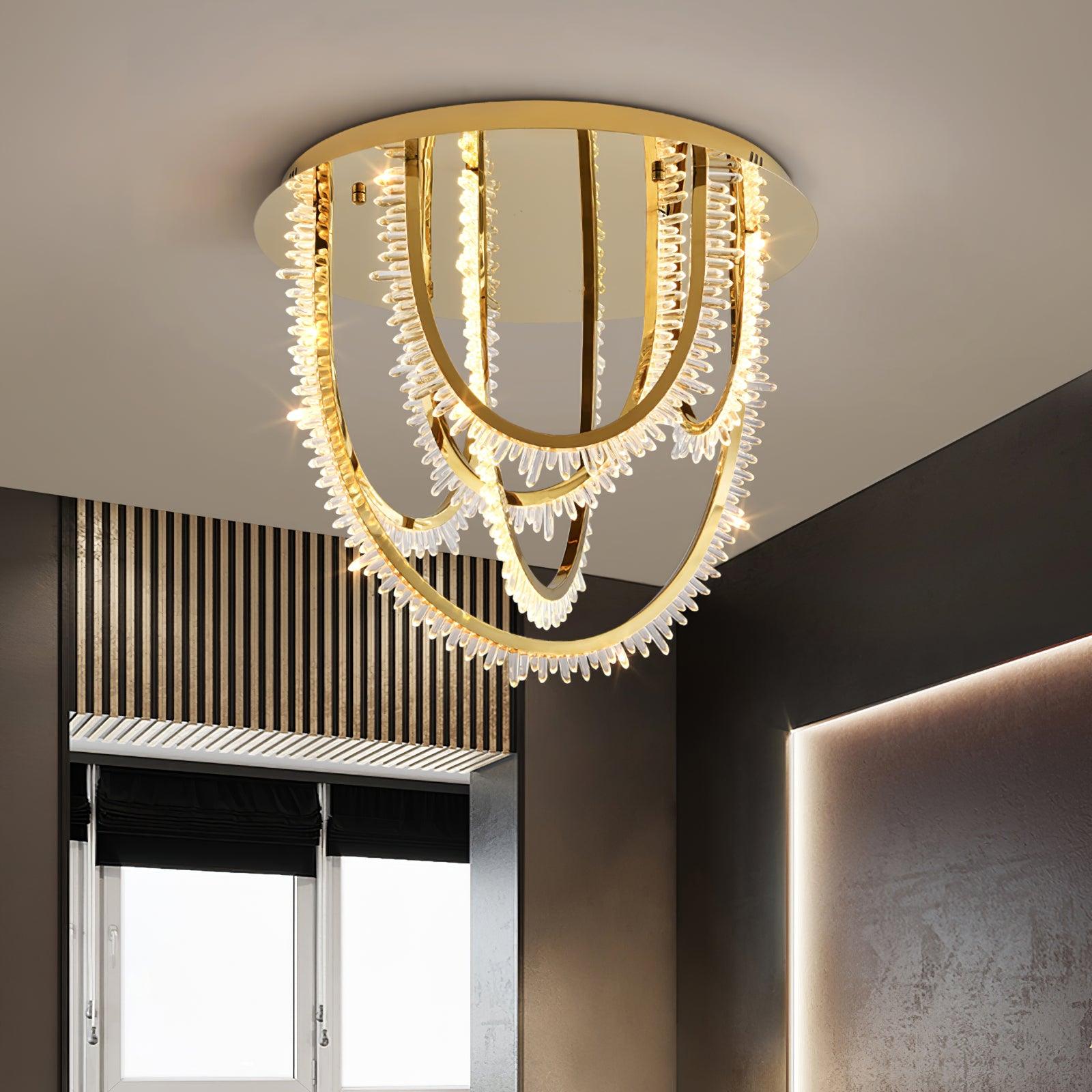 Crystal Individual Creativity Corde Metal Crystal Ceiling Light - Blowlighting