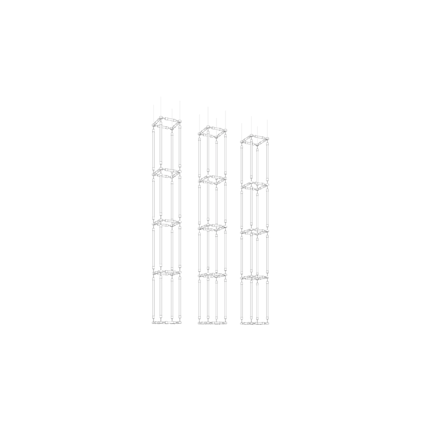 Photon Lustre Personnalisé en Grille de Cristal