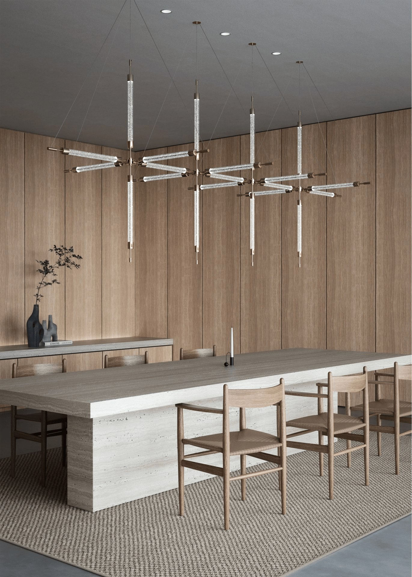 Photon Lustre Personnalisé en Grille de Cristal