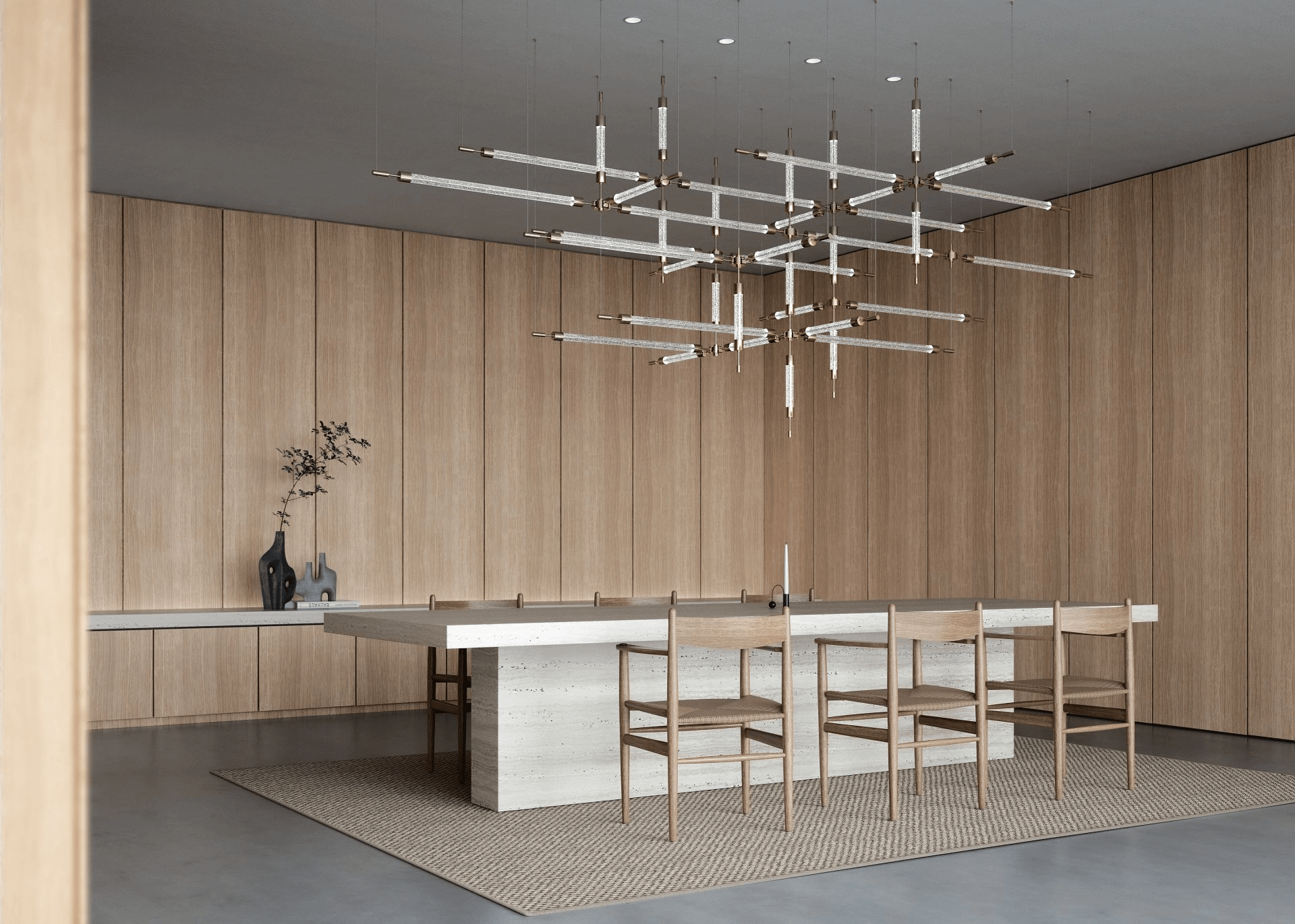 Photon Lustre Personnalisé en Grille de Cristal