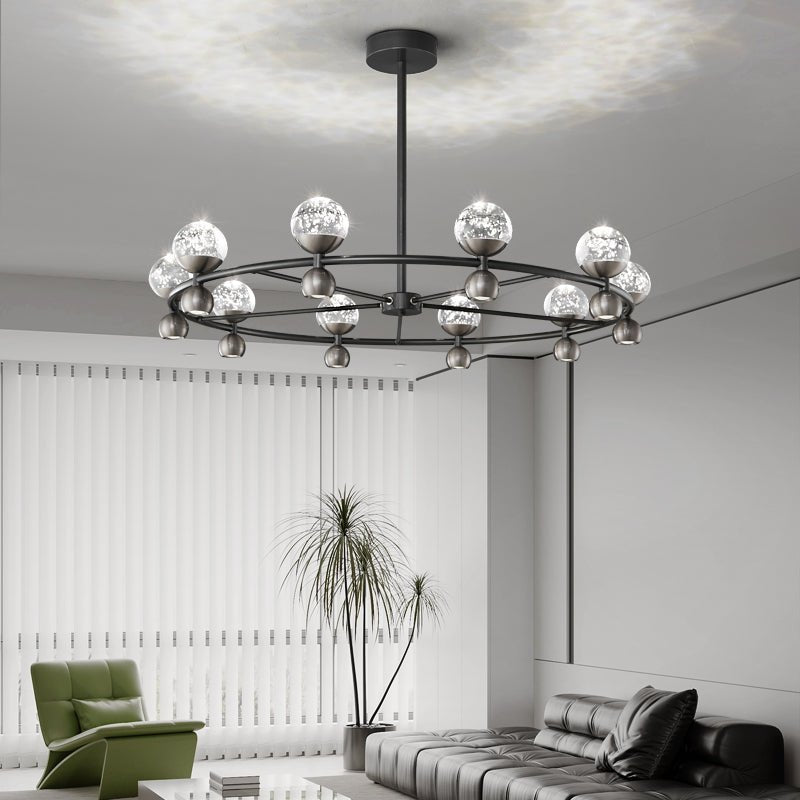 Lumiryn Orbital Glass Globe Chandelier - Blowlighting