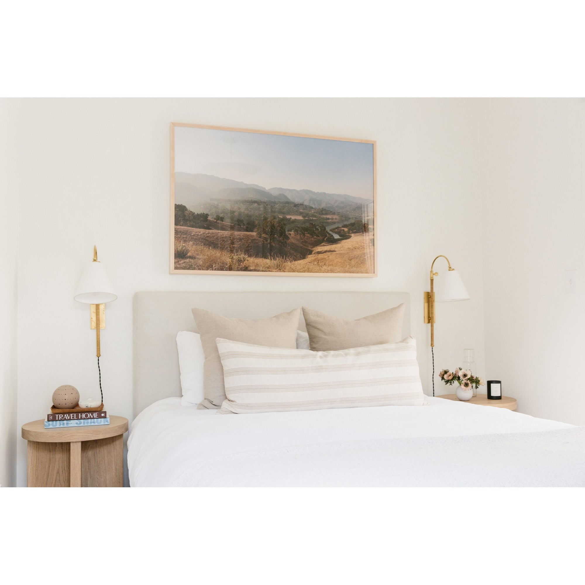 Elan Modern Minimalist Plug-In Brass Fabric Sconce Wall Lamp - Lamp Copper