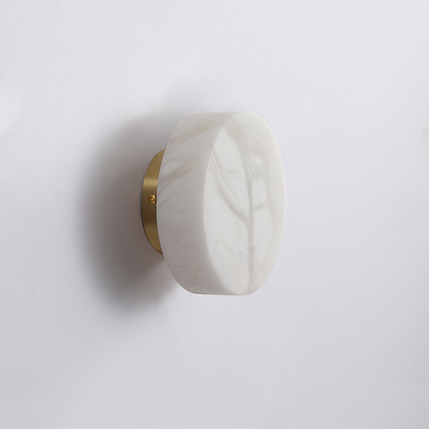 Glim Modern Minimalist Brass Metal Alabaster Wall Lamp - Lamp Copper