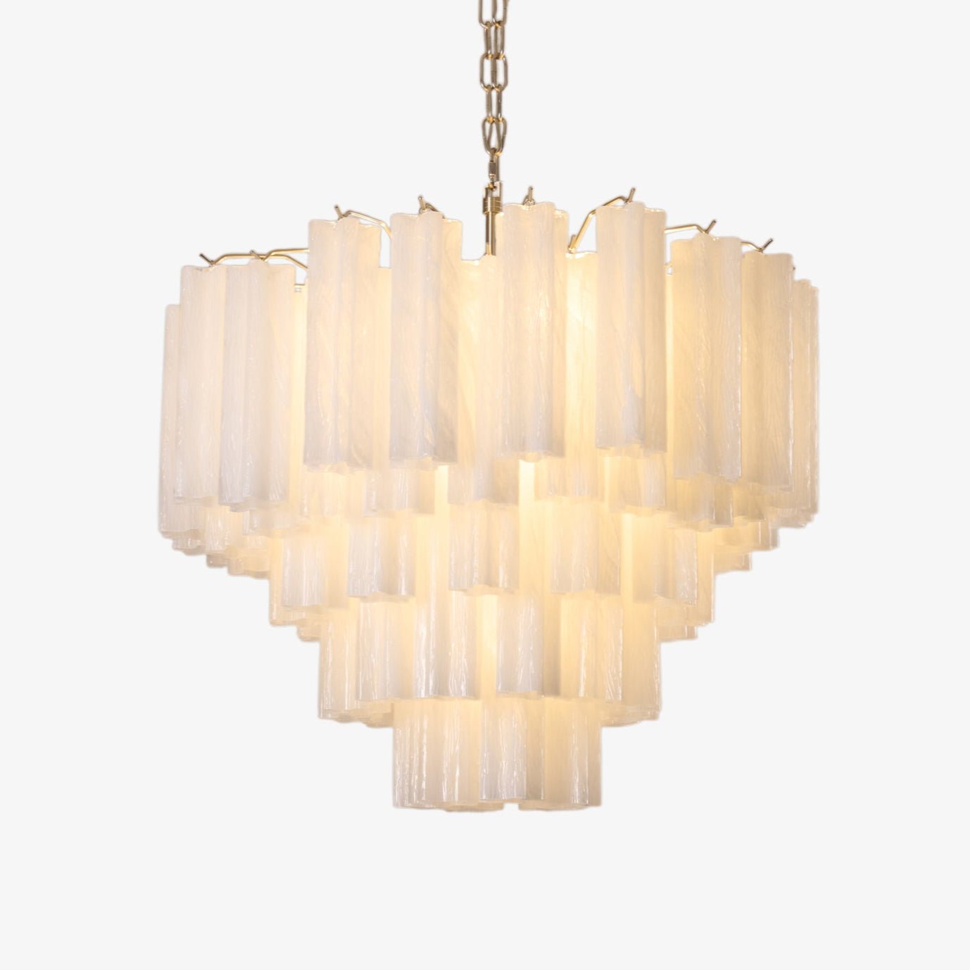 Aurora Chandelier Frosted Murano Glass Tiered Cascade - Letslighting