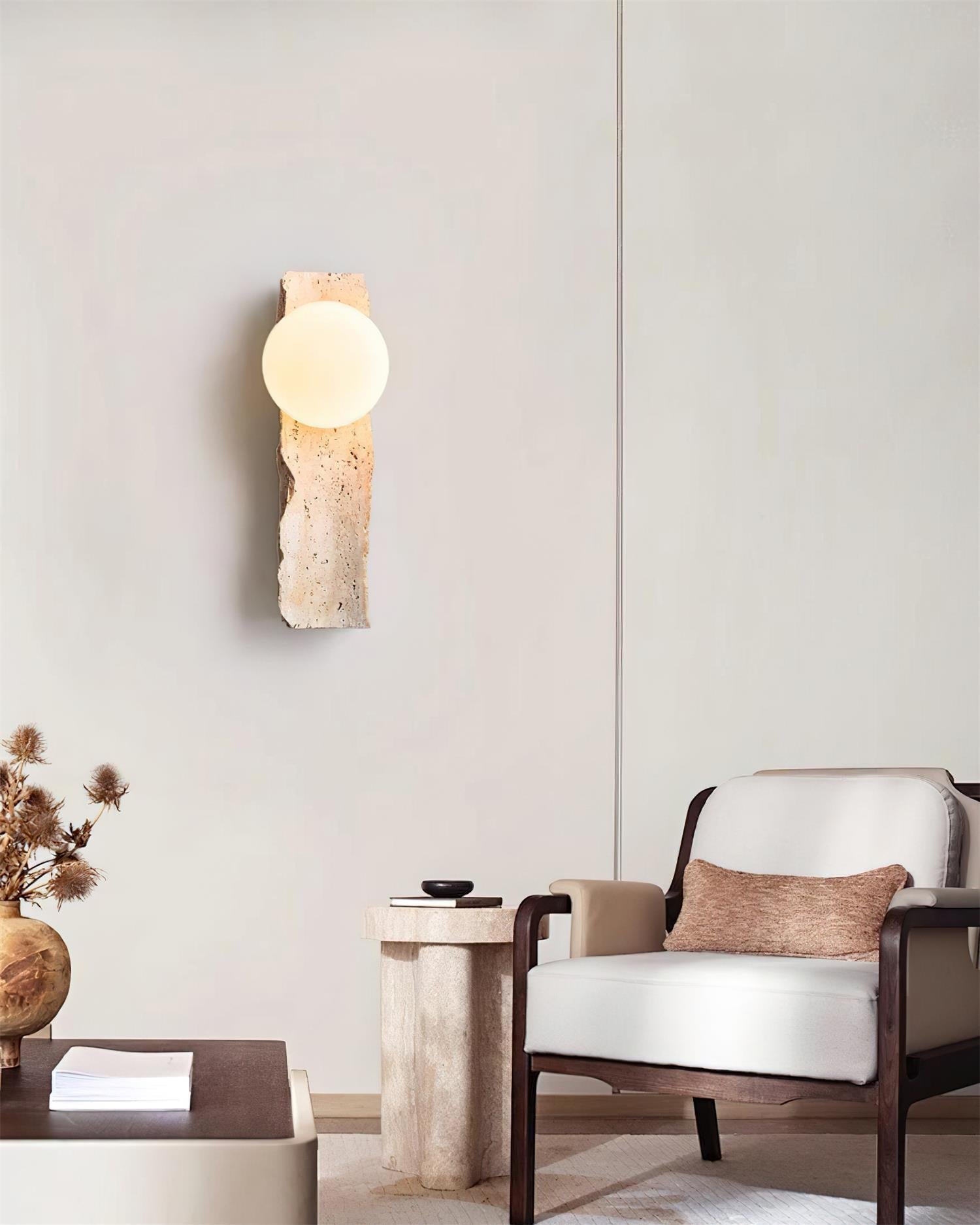 Obrio Travertine Wall Lamp - Letslighting