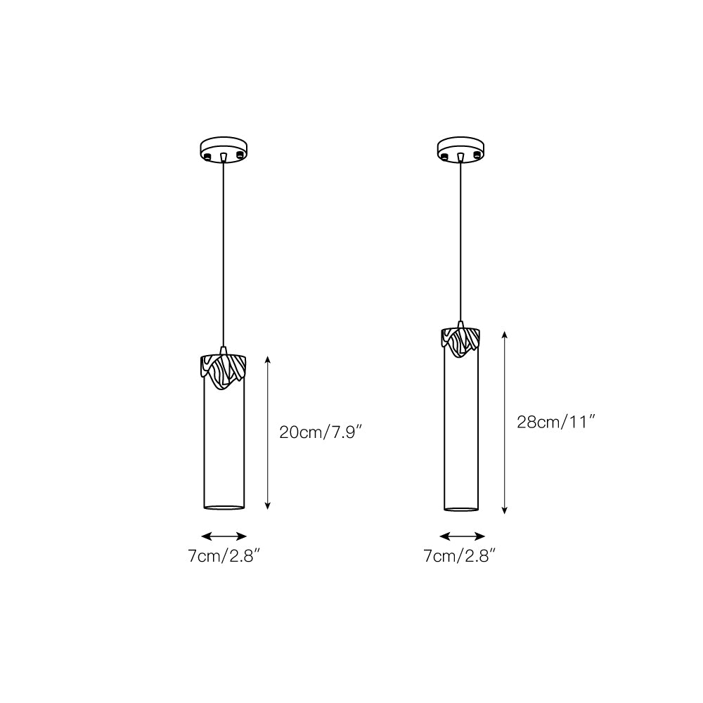 Quiver Modern Minimalist Brass Alabaster Pendant Light - Lamp Copper