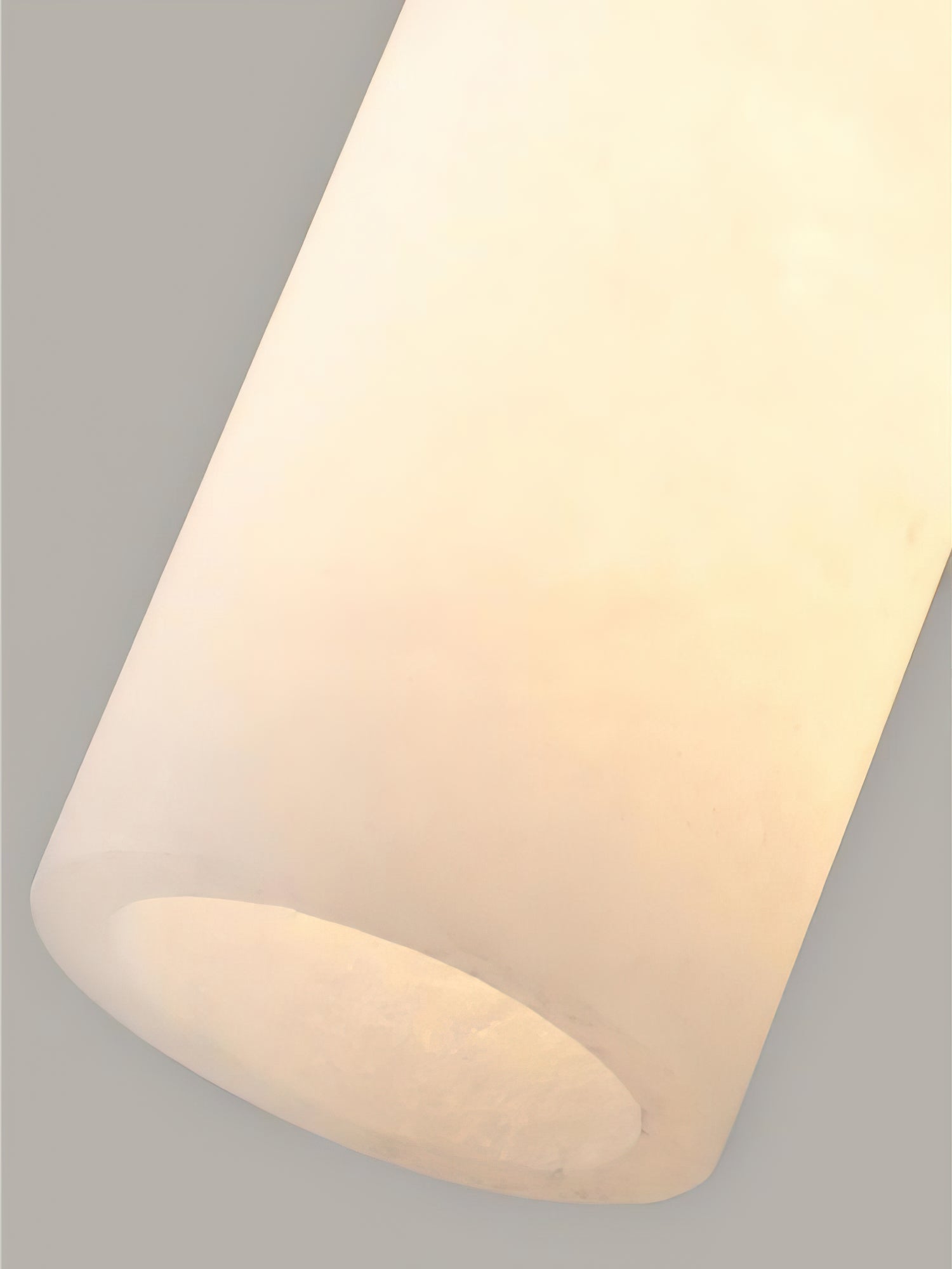 Quiver Modern Minimalist Brass Alabaster Pendant Light - Lamp Copper