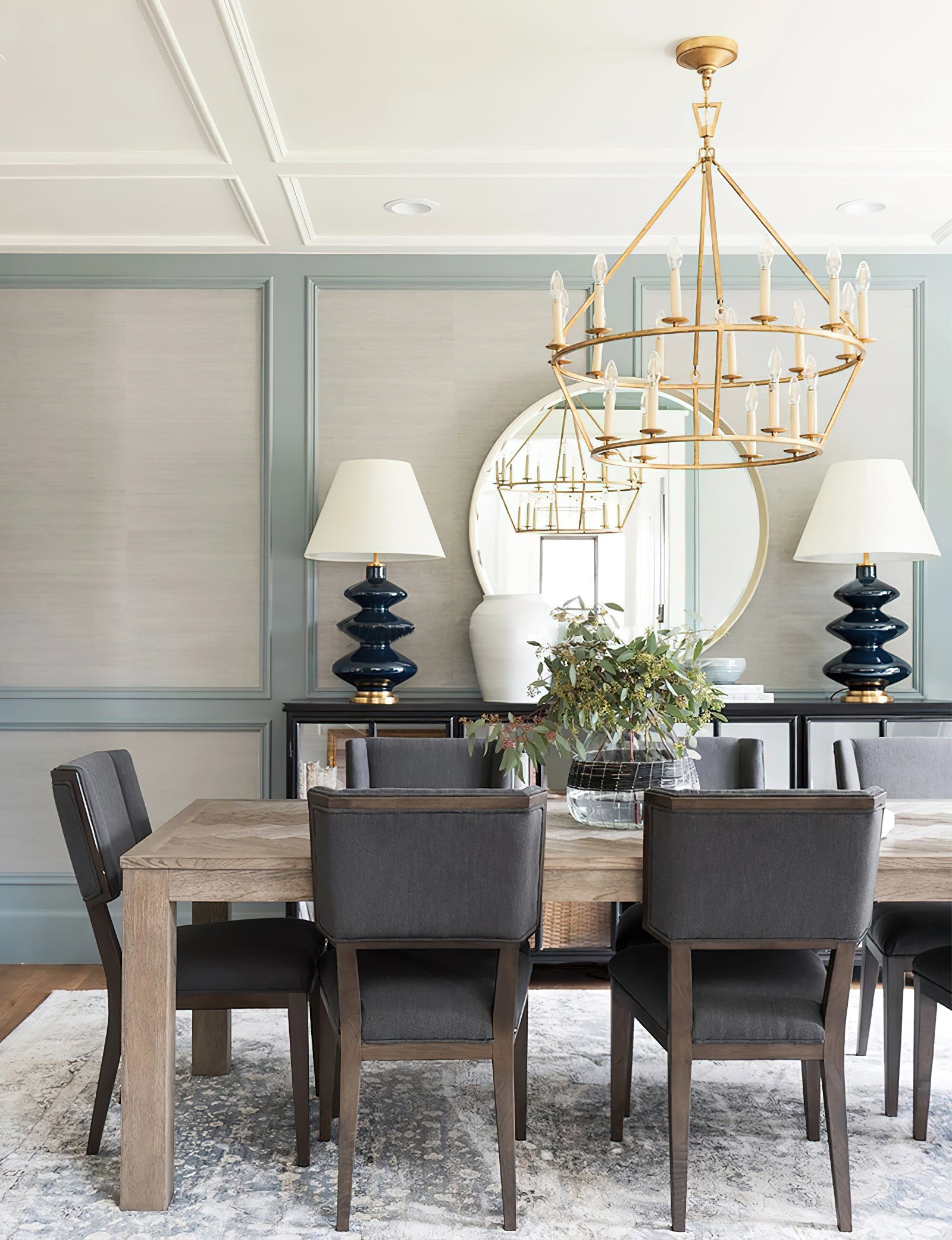 Spark Two-Tiered Ring Metal Plastic Chandelier - Lamp Copper