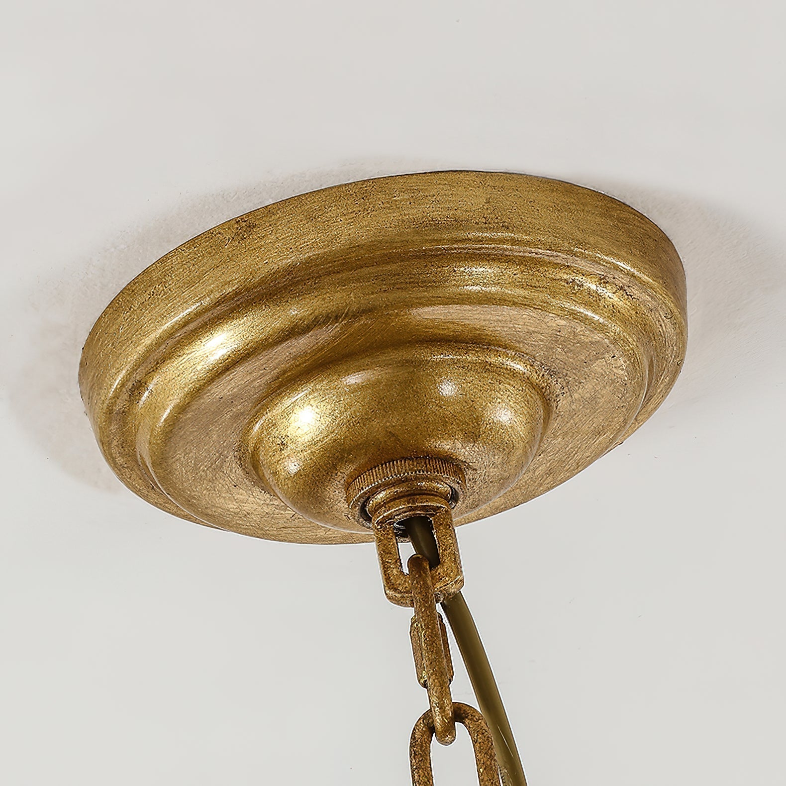 Spark Two-Tiered Ring Metal Plastic Chandelier - Lamp Copper