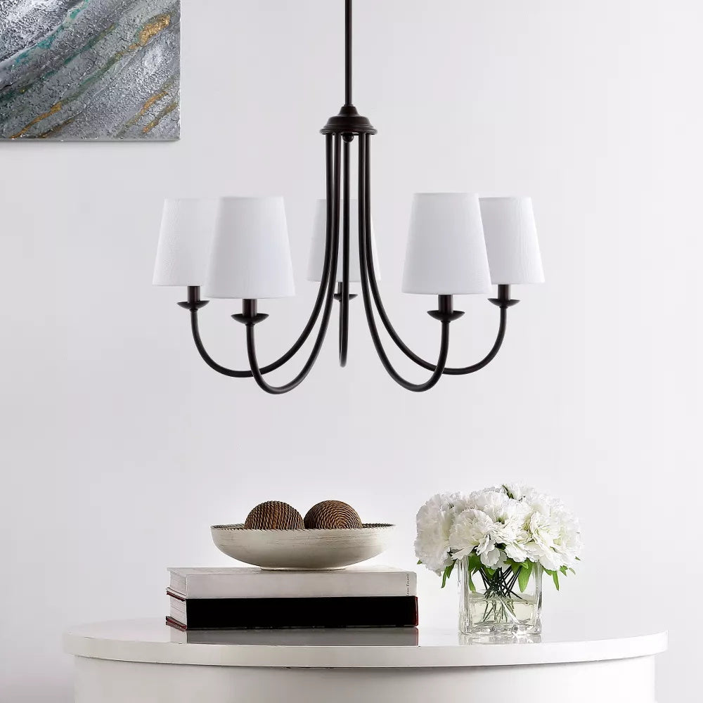 Trill Vintage Industrial Brass Metal Fabric Chandelier - Lamp Copper