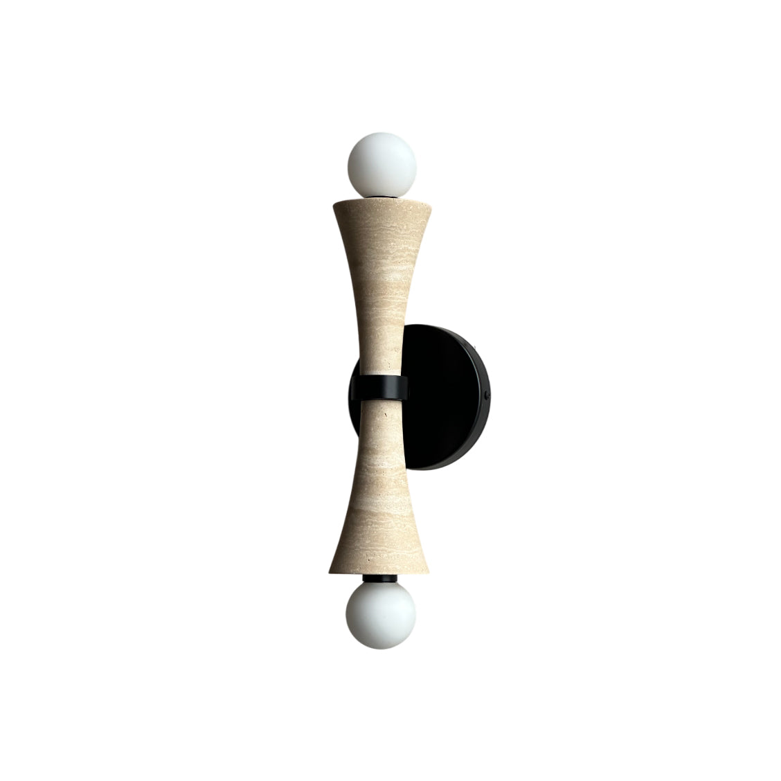 Aura Modern Minimalist Travertine Glass Wall Lamp - Lamp Copper