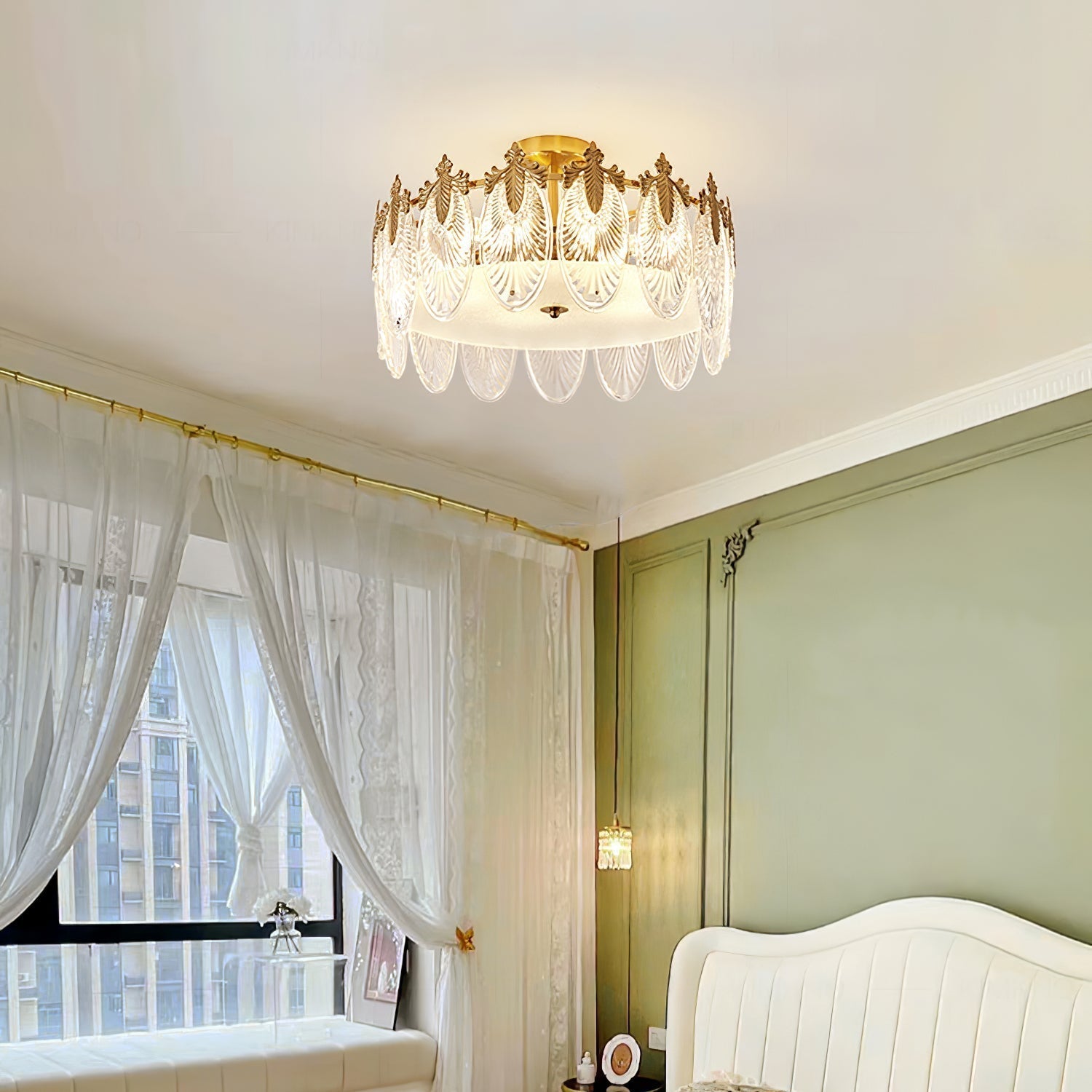 Decorative Pattern Glass Round Chandelier - Blowlighting