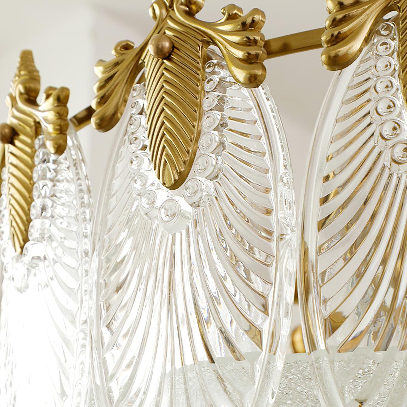 Decorative Pattern Glass Round Chandelier - Blowlighting
