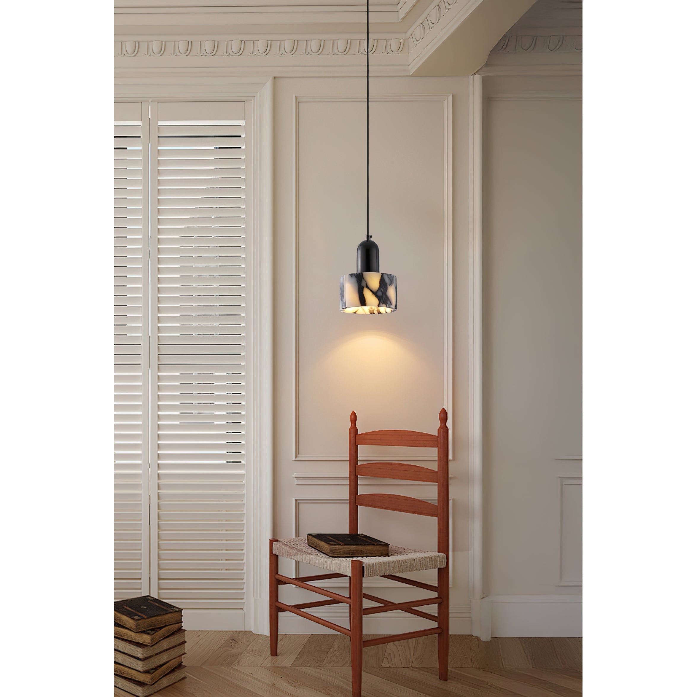 Flair Modern Minimalist Marble Metal Pendant Lamp - Lamp Copper