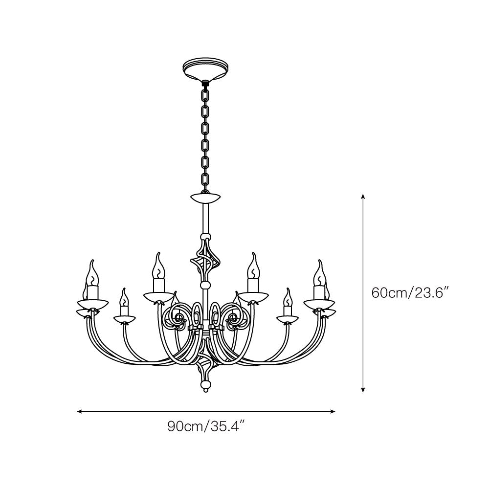 Grace Postmodern Luxury Brass Metal Chandelier - Lamp Copper