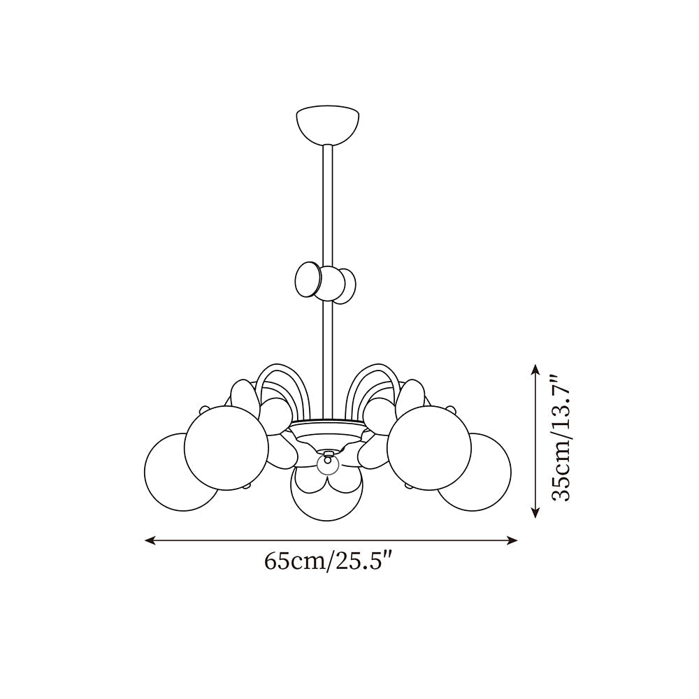 Petalia Brass Chandelier - Letslighting