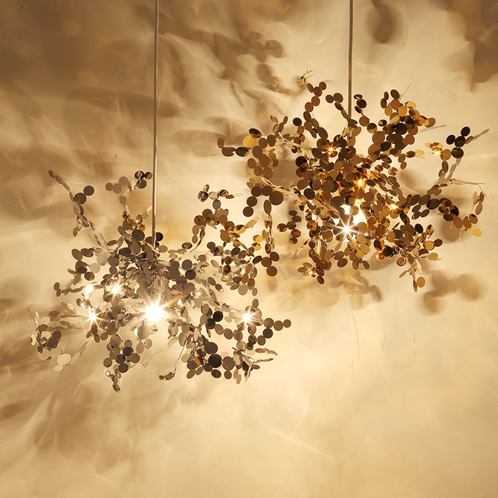Olivia Suspension Divergence Inhabituelle, Acier Inoxydable, Or/Argent, Salle à Manger/Salon