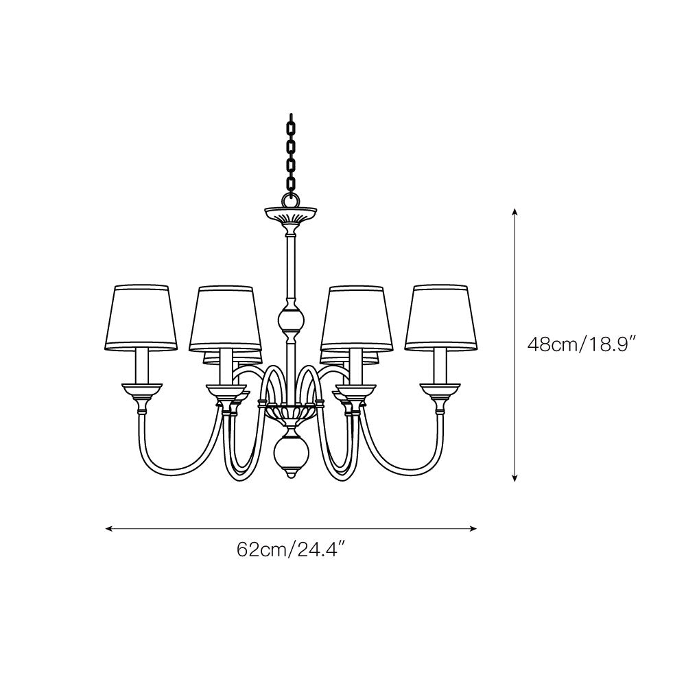 Blur Postmodern Luxury Brass Crystal Fabric Chandelier - Lamp Copper
