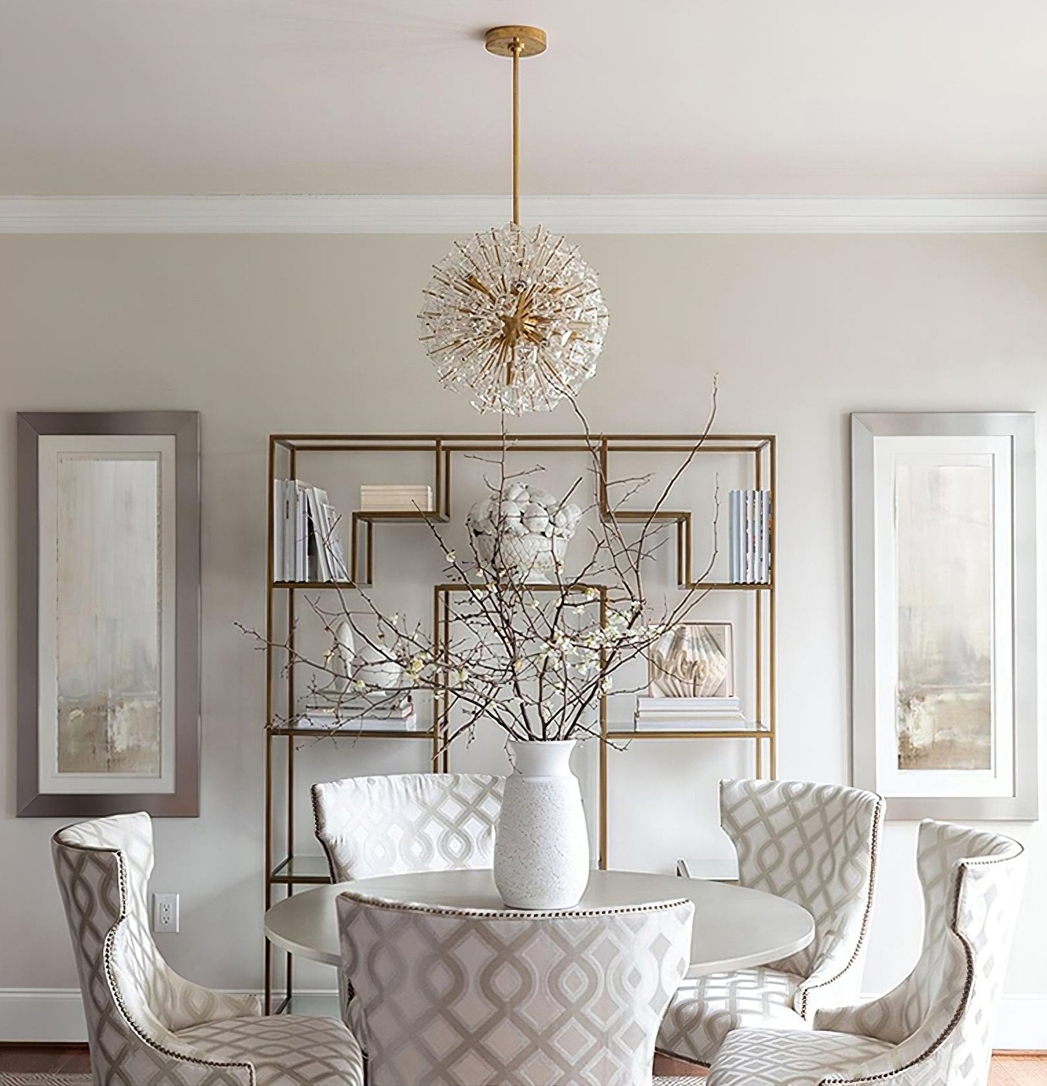 Aurora Chandelier Dickinson Gold Crystal Starburst - Letslighting