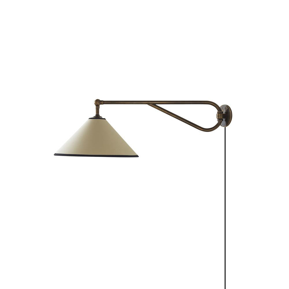 Gild Vintage Plug-in Brass Metal Fabric Wall Lamp - Lamp Copper