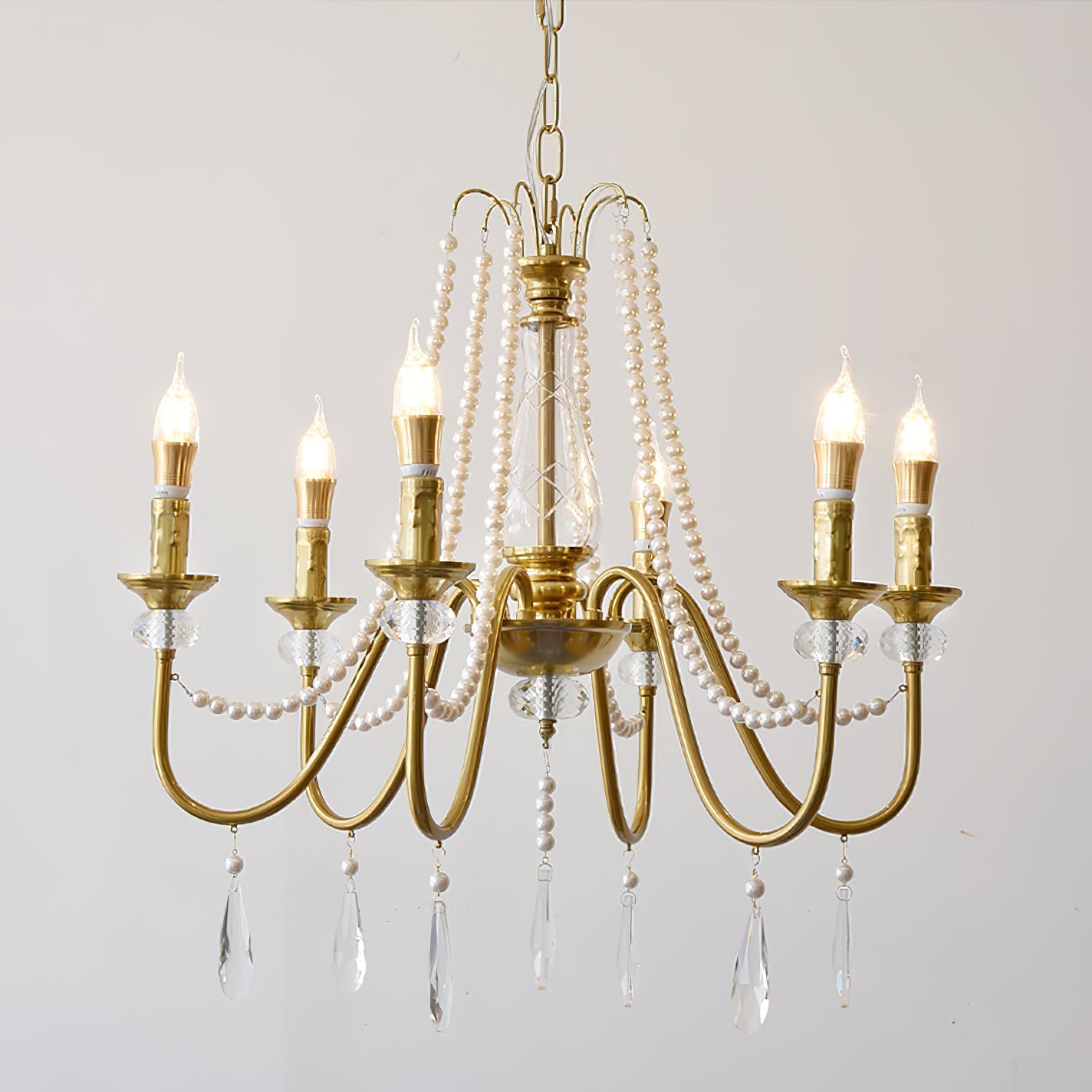 Mote Postmodern Luxury Brass Crystal Chandelier - Lamp Copper