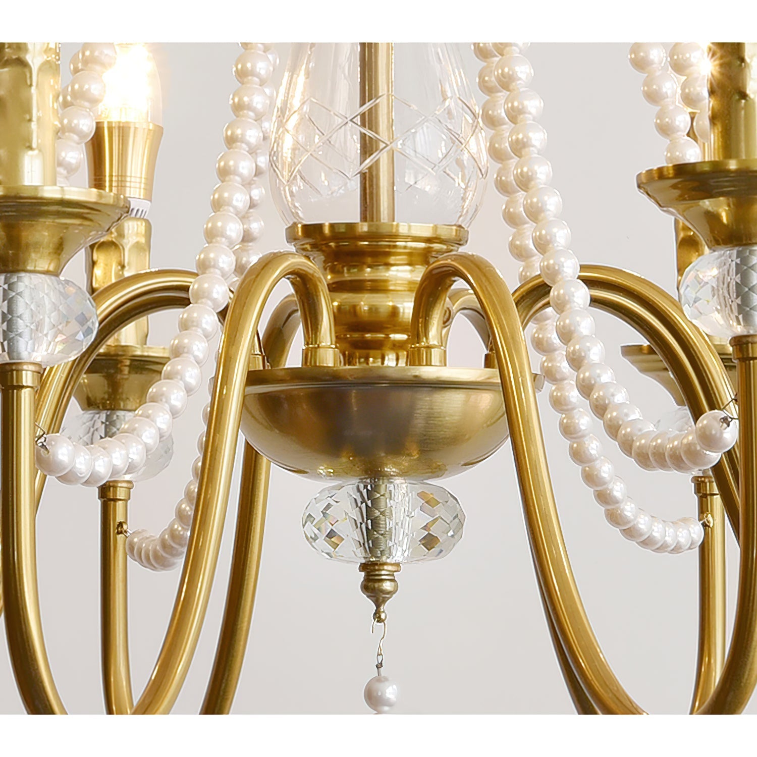 Mote Postmodern Luxury Brass Crystal Chandelier - Lamp Copper