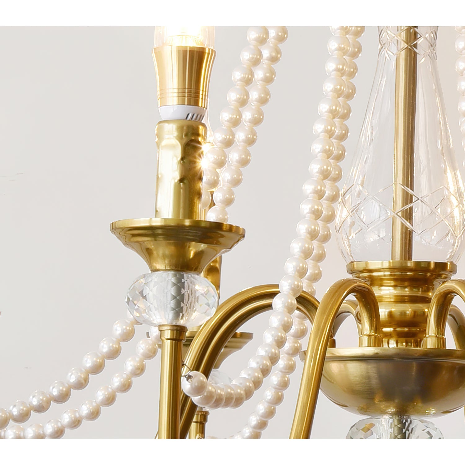 Mote Postmodern Luxury Brass Crystal Chandelier - Lamp Copper