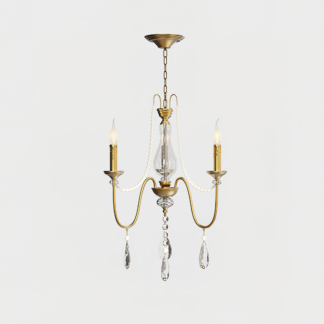 Mote Postmodern Luxury Brass Crystal Chandelier - Lamp Copper