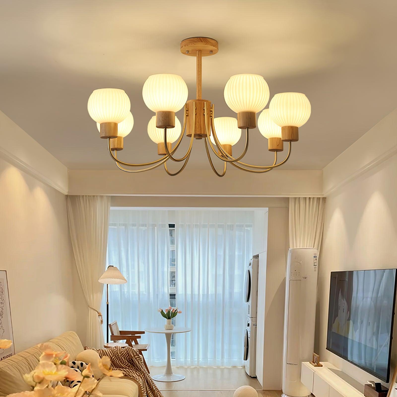 Donnelly Wooden Chandelier - Blowlighting