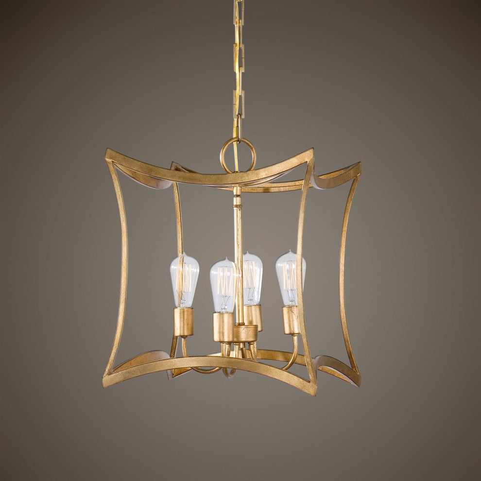 Tract Elegance Vintage Brass Metal Lantern Pendant Lamp - Lamp Copper