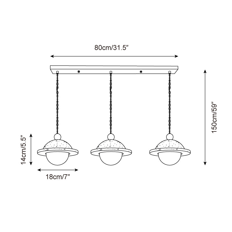 Ritta Donut Pendant Light Travertine - Letslighting