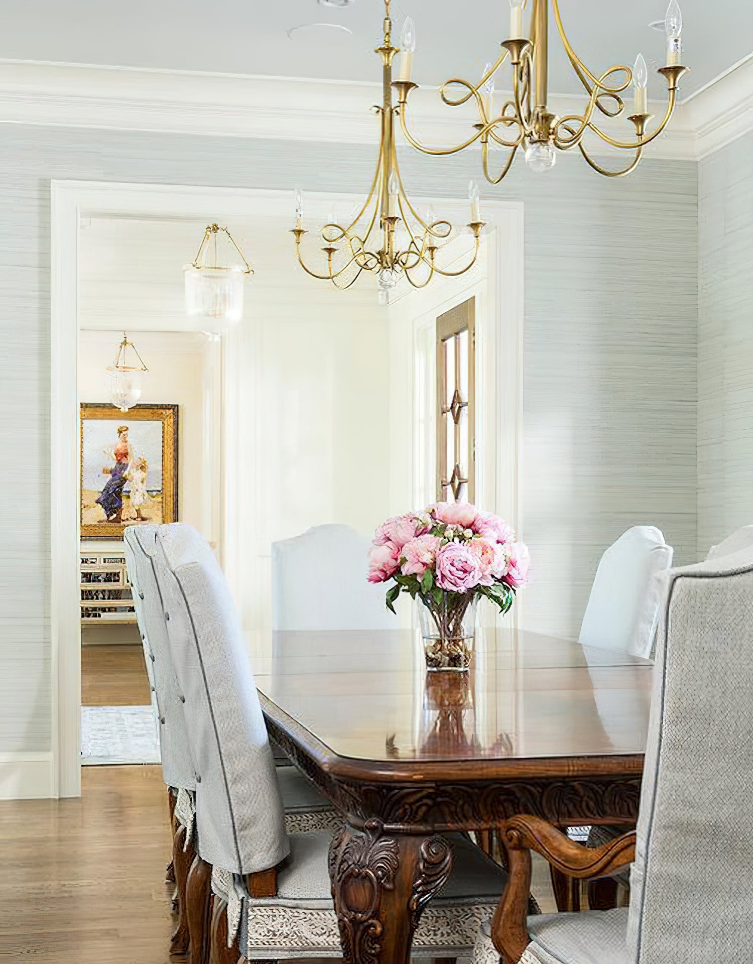 Braid Vintage Double Twist Brass Crystal Chandelier - Lamp Copper