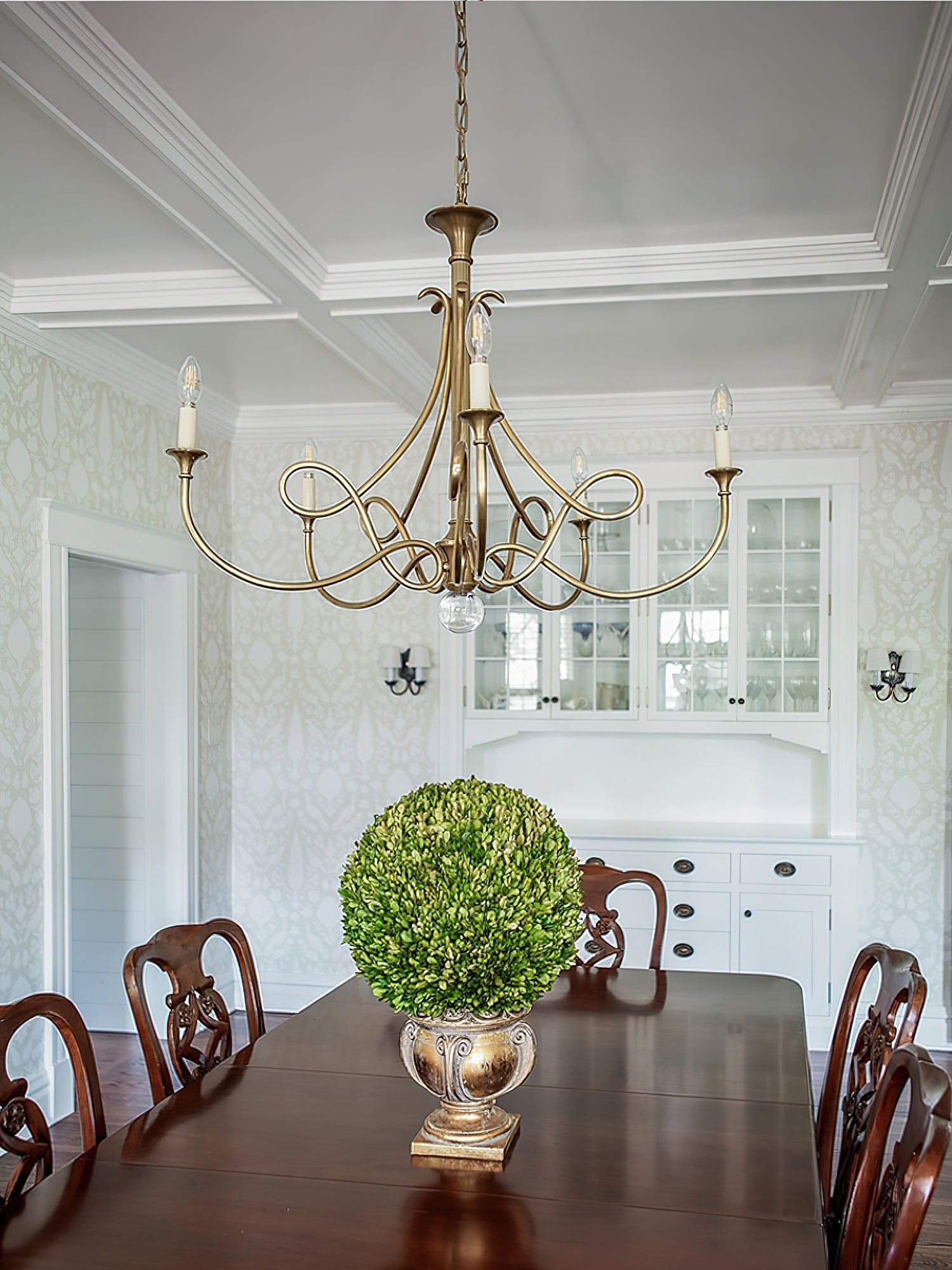 Braid Vintage Double Twist Brass Crystal Chandelier - Lamp Copper