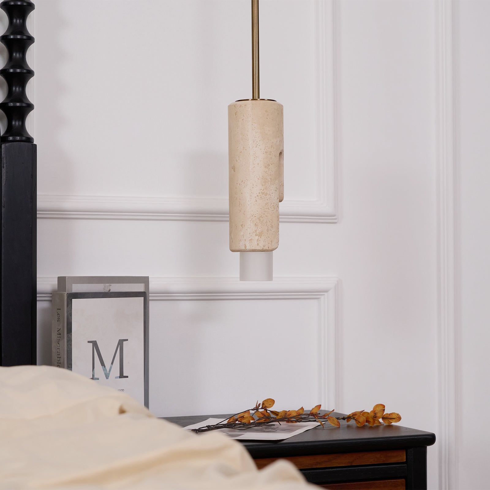 Elix Modern Minimalist Marble Glass Pendant Lamp - Lamp Copper