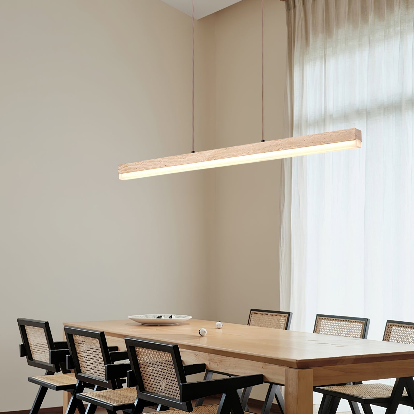Ivsoryra Rectangular Travertine Pendant Light - Letslighting