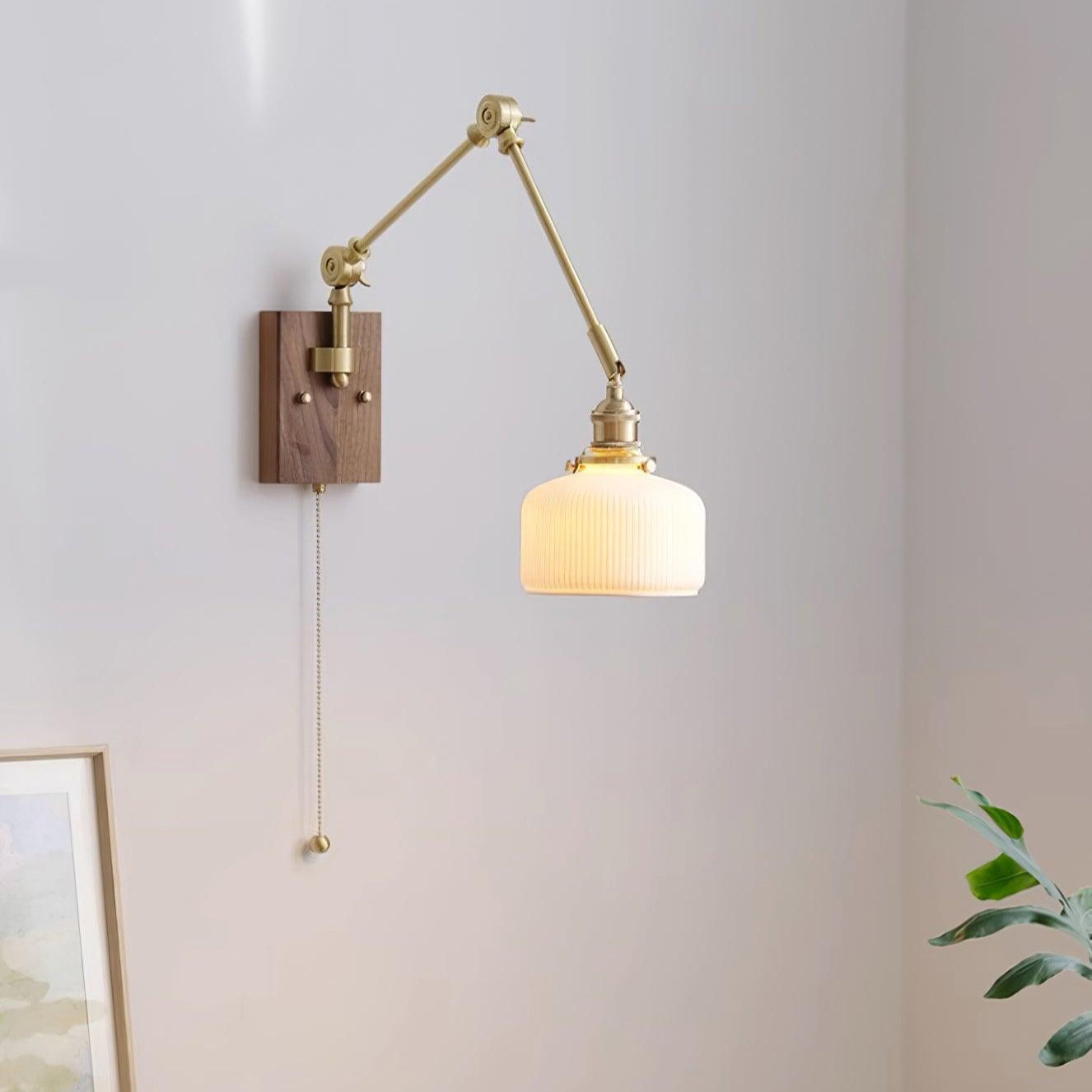 Brione Vintage Adjustable Swing Arm Wall Lamp - Letslighting