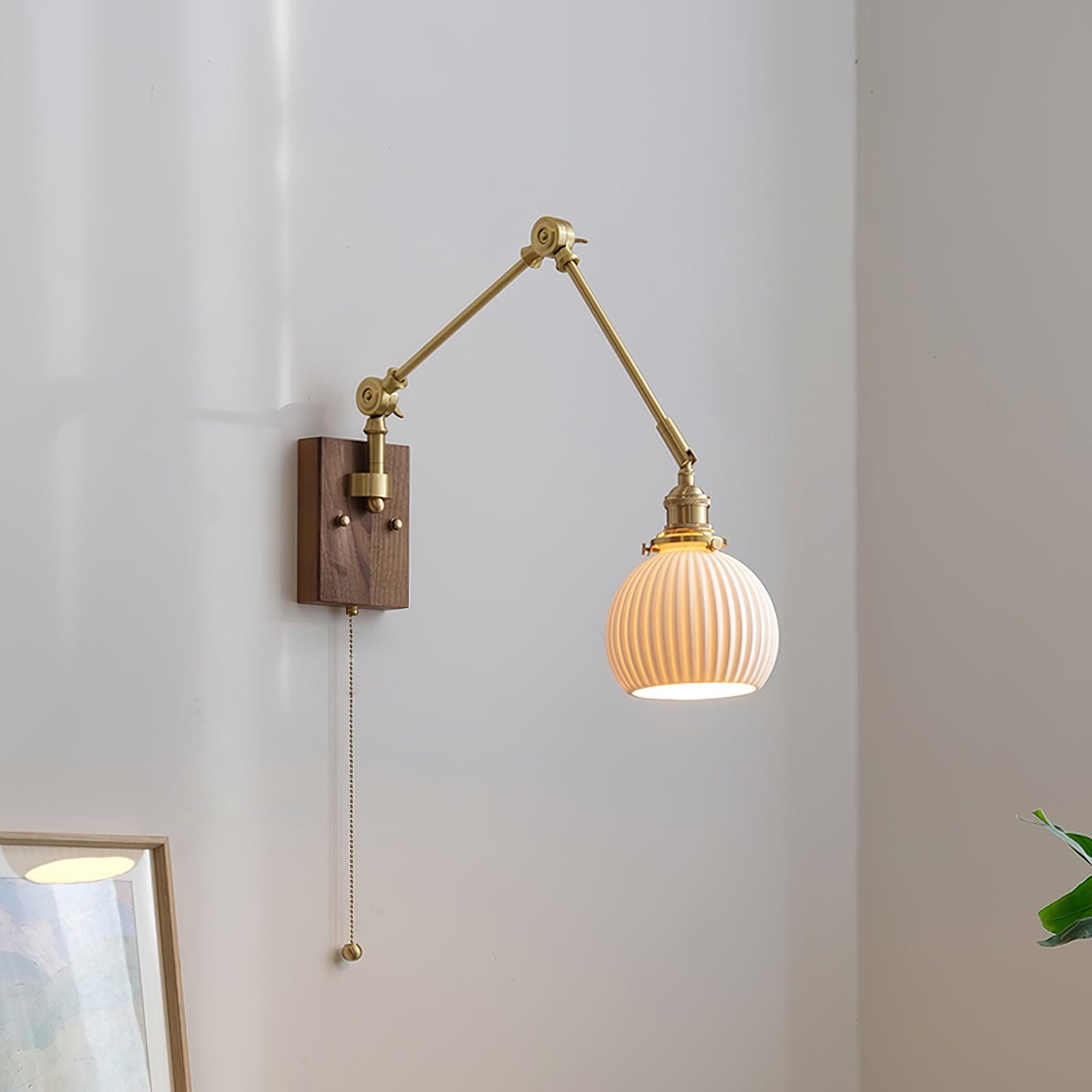 Brione Vintage Adjustable Swing Arm Wall Lamp - Letslighting