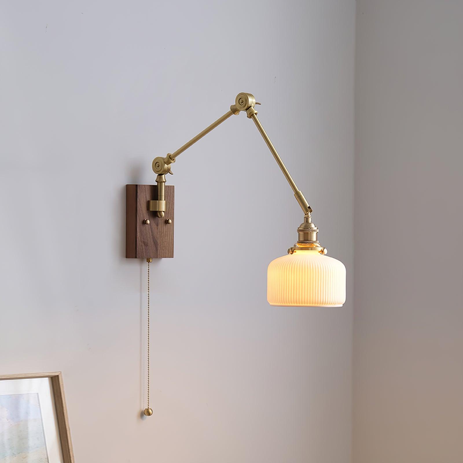 Brione Vintage Adjustable Swing Arm Wall Lamp - Letslighting