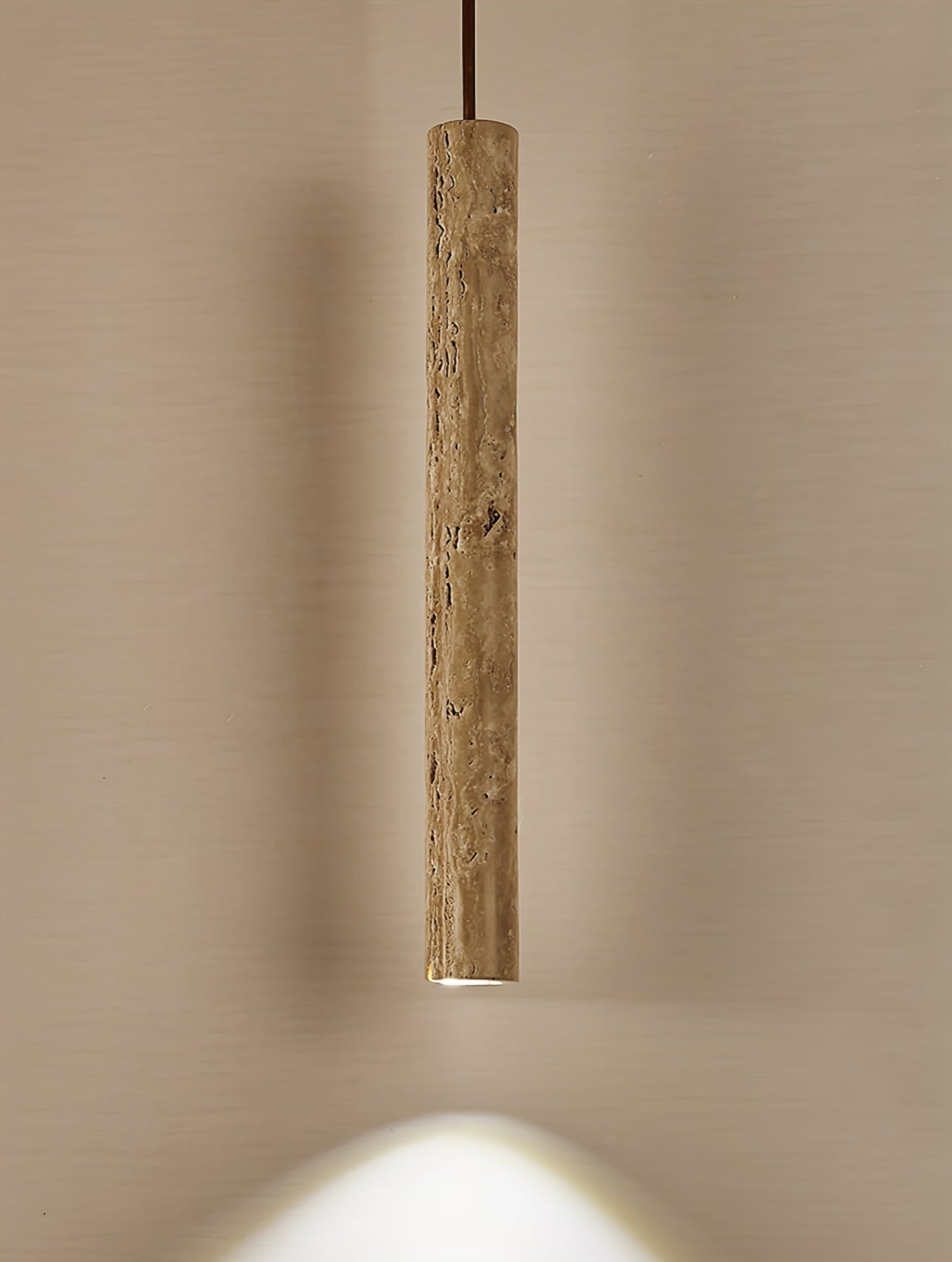 Elian Suspension Industrielle Minimaliste en Travertin