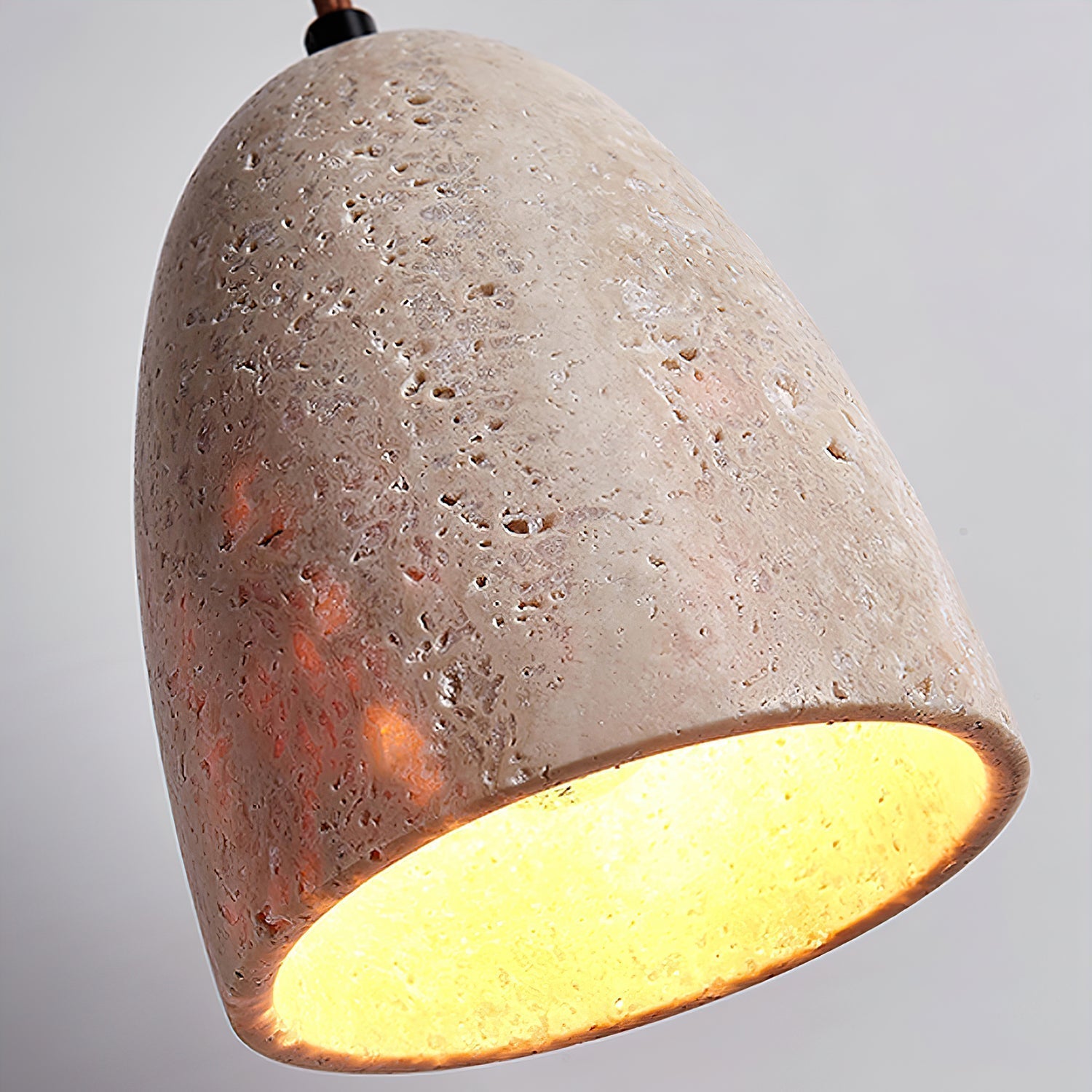 Evtheira Conical Travertine Pendant Light - Letslighting