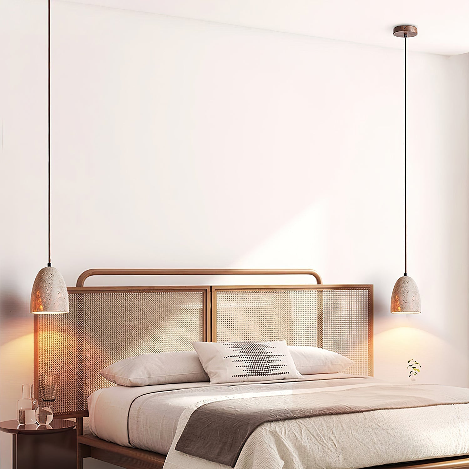 Evtheira Conical Travertine Pendant Light - Letslighting