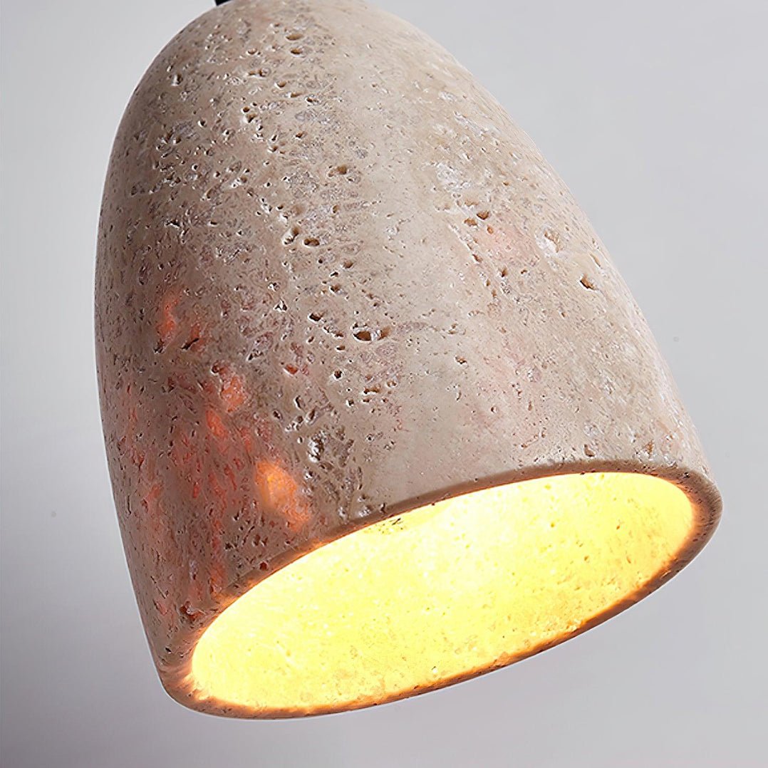 Evtheira Conical Travertine Pendant Light - Letslighting