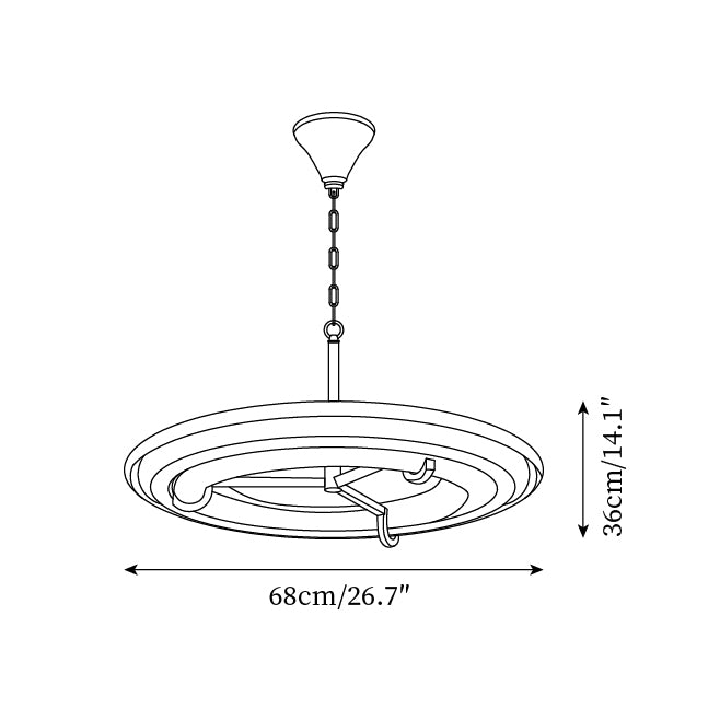Ellie Chandelier Plaster Circular Artful - Letslighting